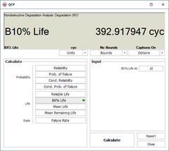Using the QCP to calculate the B10 life