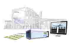 Explode view of electric vehicle chassis equipped with battery pack on the road. 3D rendering image.