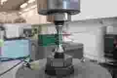 Explode view of electric vehicle chassis equipped with battery pack on the road. 3D rendering image.