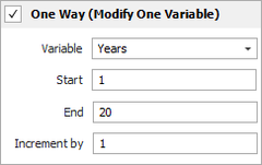 Blocksim sample - sensitivity analyzes page