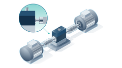 Illustration of a T210 Installation two full coupling in isometric perspective