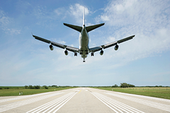 Landing airplane