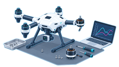 Drone Maintenance and continuous improvement isometric