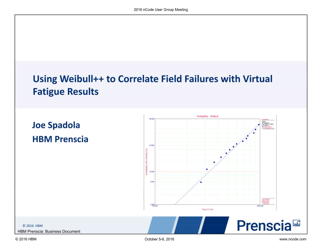 Using Weibull analysis to correlate field failures with fatigue life predictions