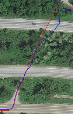 GNSS Outage Plot Under Interstate