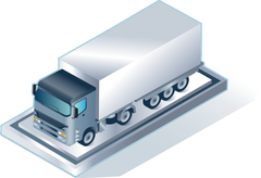 Illustration of a truck scale in isometric perspective