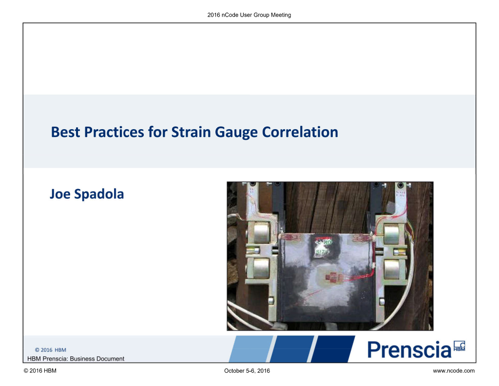 Best practices for strain gage correlation