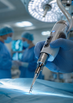 Precision surgical device in operation