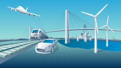 Illustration; graphic; drawing; Application; Structural health monitoring; HBK; Aviation; Automotive; Railway; Wind energy; Car; Automotive; Bridge; drilling platforms; Illustration; Grafik; Zeichnung; Anwendung; Structural Health Monitoring; HBK; Luftfahrt; Automotive; Eisenbahn; Windenergie; Auto; Automotive; Brücke; Bohrinseln