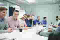 people gathered around table