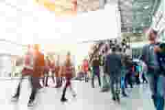 Blurred business people