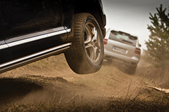 4x4 vehicle on a dirt trail