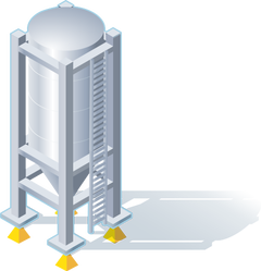 Silo weighing force iso