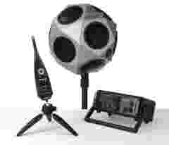 Building acoustics system with HBK 2255 sound level meter on tripod Omnipower sound source and HBK2755 power amplifier 1
