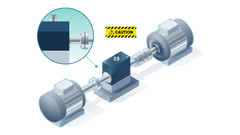 Illustration of a T210 Installation two full coupling in isometric perspective