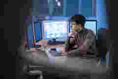 Software developer at work in the office
