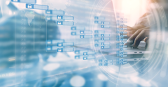 Conceptual image of creating and sharing digital things on a computer