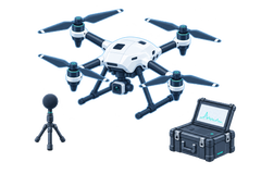 Drone Flight testing and validation isometric