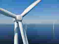 Wind turbines on the ocean