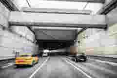 Riding through the tunnel
