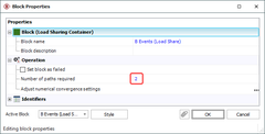 suporte blocksim Block Properties Window of Load Sharing Container