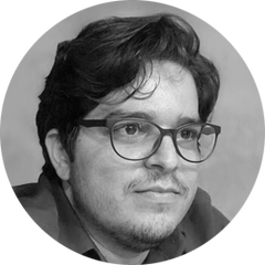 Black and white portrait, with rounded image, of Ryan Young, Engineering Manager of OEM Sensors at HBK. Ryan is one of the experts for the OEM Solution Day 2023, which take place on the 21st and 22nd of March at the HBK in Darmstadt, Germany