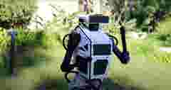 Closeup of THEMIS Humanoid Robot by Westwood Robotics