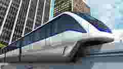 Case Study - Bombardier monorail train at station