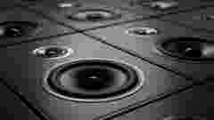 Abstract background with Sound speakers
